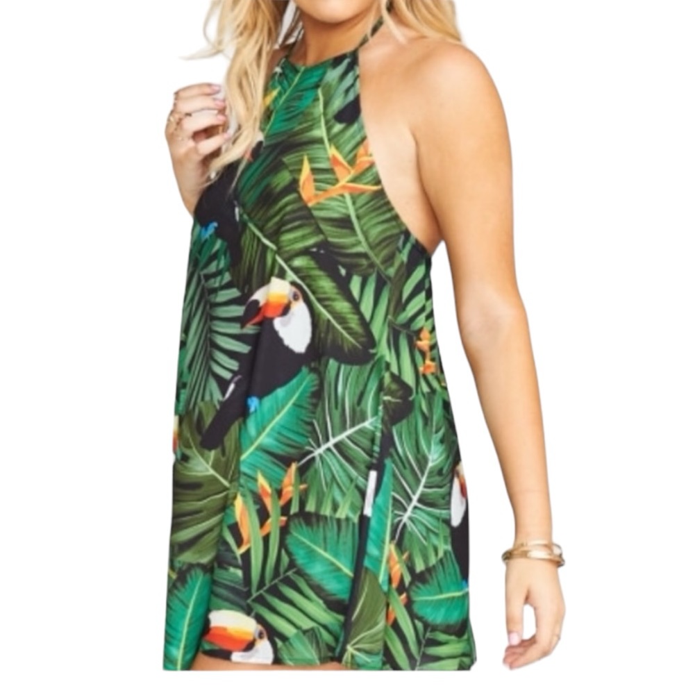 Show Me Your Mumu Toucan Mucan Katy Halter Mini Dress